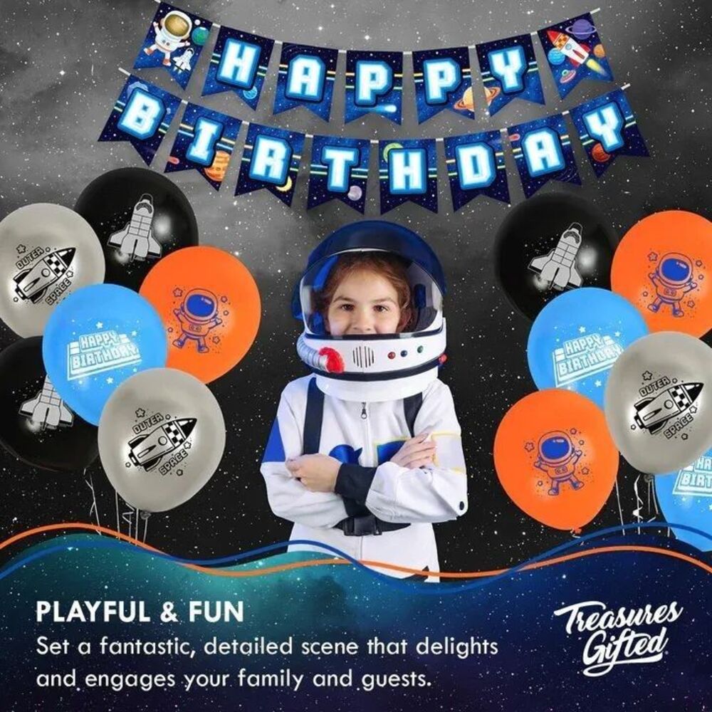 Outer Space Ship Galaxy Astronaut Birthday Party Decorations Tableware‎ Supplies